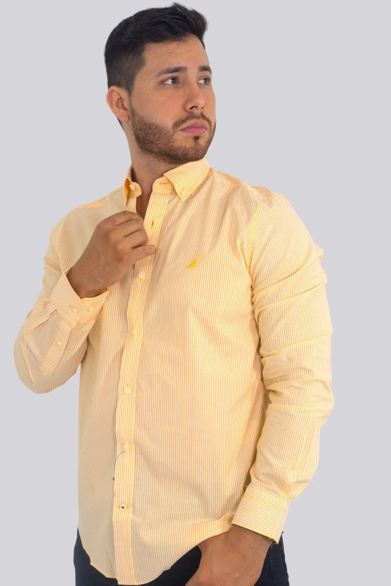 Camisa Nautica Amarillo Manga Larga