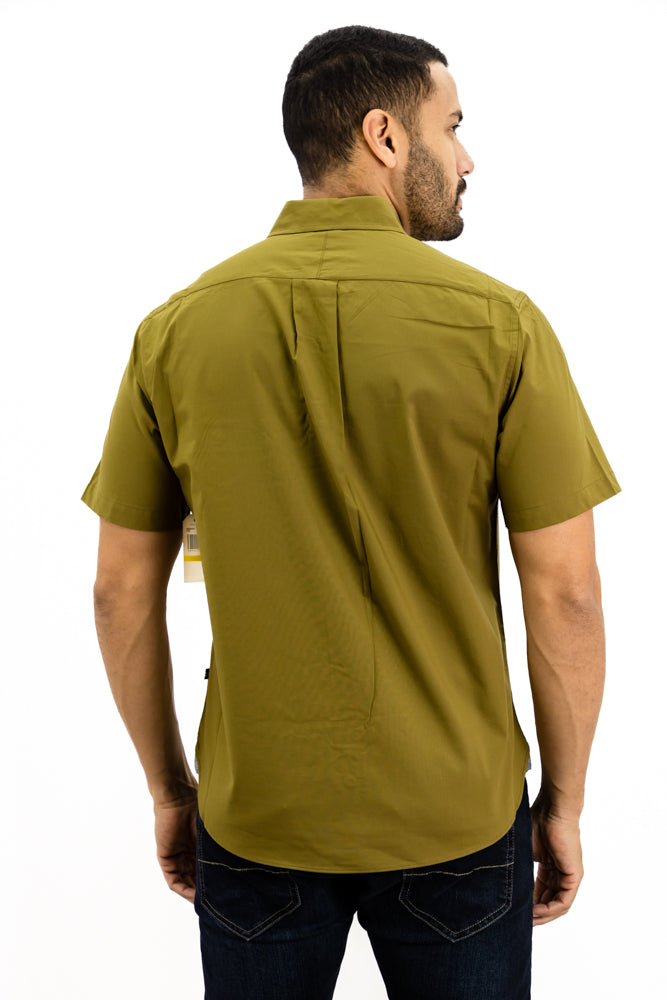 Camisa Nautica Manga Corta Verde Arcadia Oliva