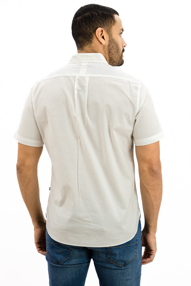 Camisa Nautica Manga Corta Blanca