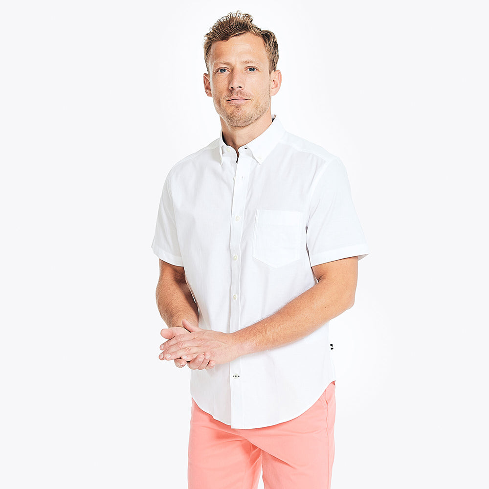 Camisa Nautica Manga Corta Blanca